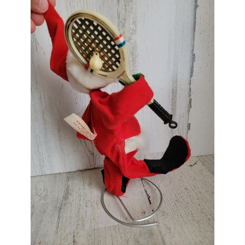 Annalee tennis player Santa Claus Xmas mobility doll vintage home decor